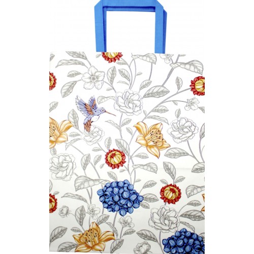 Пакет подарунковий 25х15х34,5см,білий,11видів №6187/Мандарин/(10)(100)