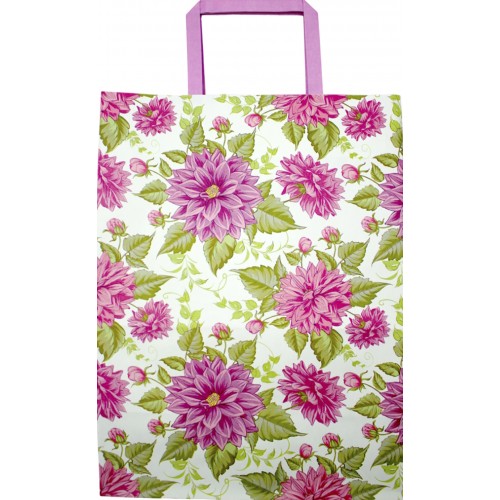 Пакет подарунковий 25х15х34,5см,білий,11видів №6187/Мандарин/(10)(100)