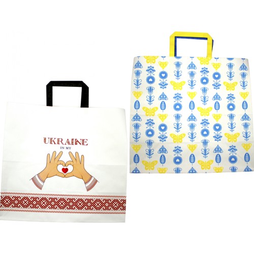 Пакет подарунковий 32х15х30см 10 видів №6170/Мандарин/(5)(10)