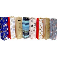 Пакет подарунковий під пляшку "Buromax" 11х38х11см Новий Рік тисн. фольгою BM.2000129(12)