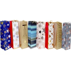 Пакет подарунковий під пляшку "Buromax" 11х38х11см Новий Рік тисн. фольгою BM.2000129(12)