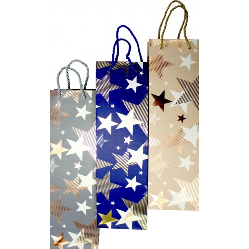 Пакет подарунковий під пляшку "Buromax" 11х38х11см Новий Рік тисн. фольгою BM.2000129(12)