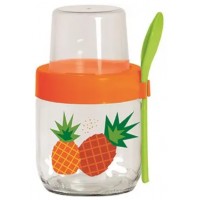 Банка скло "Herevin Yoghurt" 0,425л з ложкою і контейнером №131615-300(12)