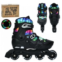 Ролики розсувні р.39-42 рама,шнурівка+бакля,колеса ПУ 70мм,в кор-ці 38х31х13см №A4159-M-W