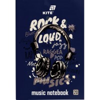 Нотний зошит А4 20арк. Rock&Loud №K26-404/Kite/(10)