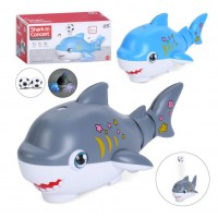 Акула 25см,на бат-ці,муз./звук,світло,їздить,в кор-ці,24х12х11см №683B(30)