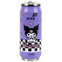 Термос з трубочкою метал. 0,5л "Kite" Kuromi №HK25-1264