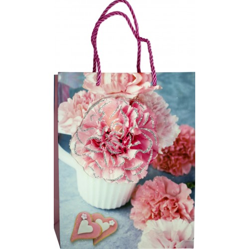 Пакет подарунковий папер. 18х23х8,5см, 3D,4 види №287-M/461664/Leader/(12)