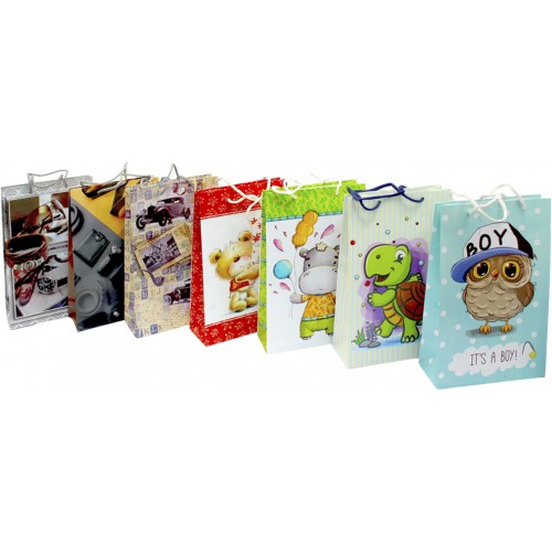 Пакет подарунковий mix 16х26,5х7,5см(12)