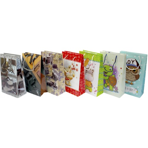 Пакет подарунковий mix 16х26,5х7,5см(12)