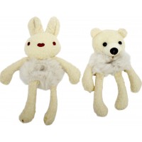 Резинка хутро "Зайчик,ведмедик" №RDM46-5(12)