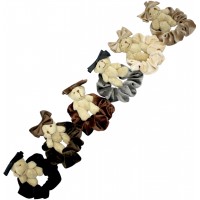 Резинка велюр об'ємна з прикрасою №RDM-50-2(12)