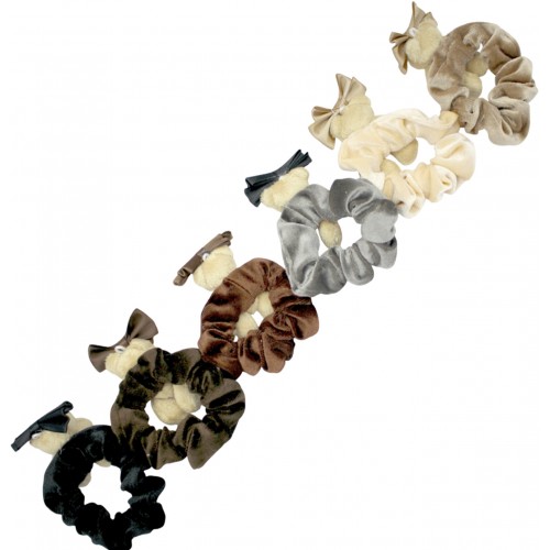 Резинка велюр об'ємна з прикрасою №RDM-50-2(12)