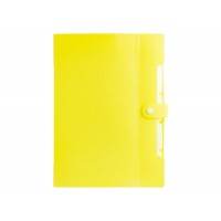 Папка-конверт "Optima" №O35522 А4 на кнопці,6від.,з розширенням,світло-лимонна(30)