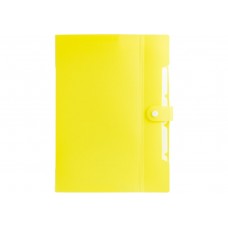 Папка-конверт "Optima" №O35522 А4 на кнопці,6від.,з розширенням,світло-лимонна(30)