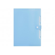 Папка-конверт "Optima" №O35524 А4 на кнопці,6від.,з розширенням,блакитна(30)