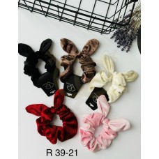 Резинка велюр об'ємна з вушками№R39-21(20)