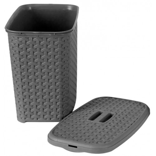 Кошик з кришкою 6л сірий №К7-130(8)