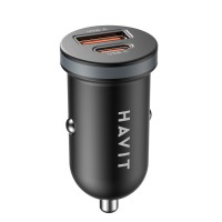 Зарядний пристрій авто Havit №CC2043 USB-A+Type-C 30W