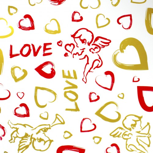 Папір пакувальний 70х100см Love №128/Фоліо/(200)