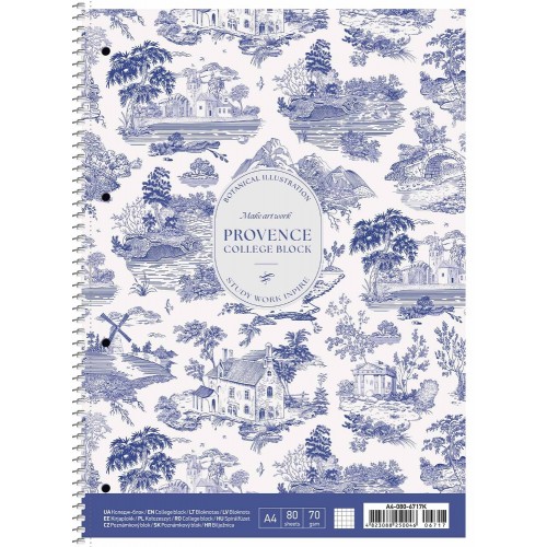 Коледж-блок А4+ 80арк. кліт. мат. лам.,кремовий блок №A4-080-6717K/Школярик/(4)(36)