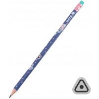 Олівець гр. "Kite" №K26-046-1 Be Friends з гумкою,тригран.,в тубі(36)(432)