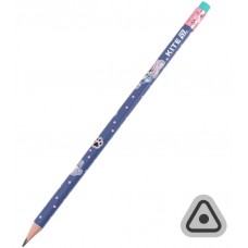 Олівець гр. "Kite" №K26-046-1 Be Friends з гумкою,тригран.,в тубі(36)(432)