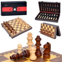 Шахи магнітні,фігури-дерево,в кор-ці,30х15,5х5,5см №TD202355(12)