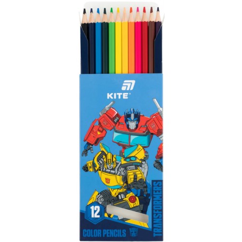 Олівці кольор. 12 кольор. "Kite" №TF26-051 Transformers(12)(240)
