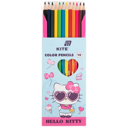 Олівці кольор. 12 кольор. "Kite" №HK26-051 Hello Kitty(12)(240)