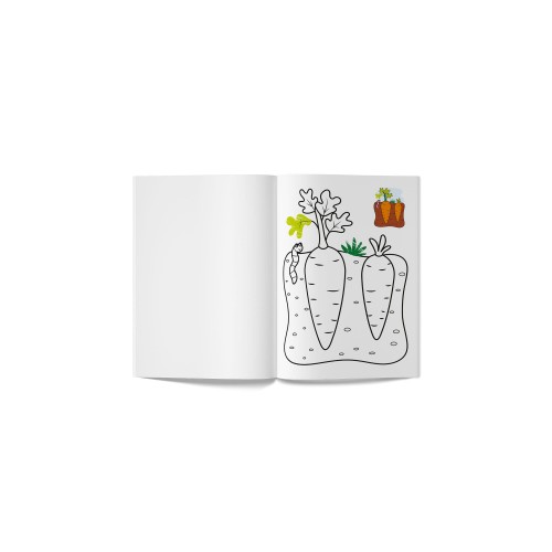 Книга А5 "Кольорованка. Овочі" №6291/Кристал Бук/(50)