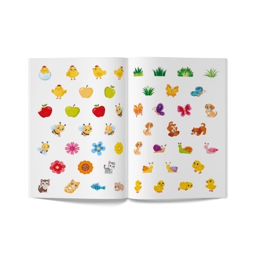 Книжка А5 "Перші наліпки для малят. Весела ферма" №6130/Кристал Бук/(50)