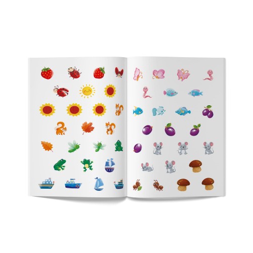 Книжка А5 "Перші наліпки для малят. Яскраві кольори" №6161/Кристал Бук/(50)