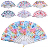 Віяло 23см,квіти,в кульку,мікс видів №YG0417(12)(300)