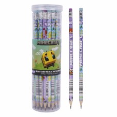 Олівець гр. "Yes" №280693 Minecraft.Spring HB круг. з гумкою,в пласт. тубі(36)(540)