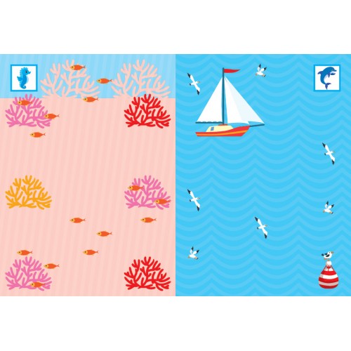 Книжка А5 "Наклей, малятко! Буль-буль! Хто живе в морі?"  48 наліпки №5006/УЛА/(30)