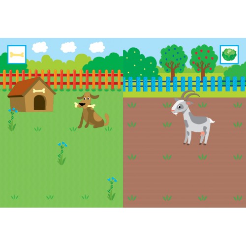 Книжка А5 "Наклей, малятко! Рох-рох! Хто живе на фермі?" 48 наліпки №5037/УЛА/(30)