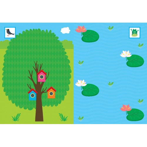 Книжка А5 "Наклей, малятко! Стриб-скок! Хто де живе?" 48 наліпки №5044/УЛА/(30)