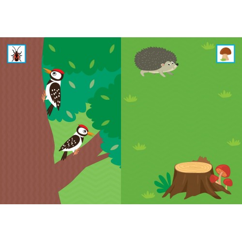 Книжка А5 "Наклей, малятко! Фир-фир! Хто живе в лісі?" 48 наліпки №5051/УЛА/(30)