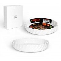 Форма для запікання 2,5л 31х24х7см склокерам. овал №50055-01/S&T/(8)