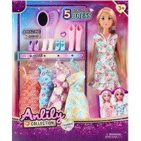 Лялька з нарядом 30см,сукня,взуття,дзеркало,гребінець,в кор-ці,26х32х5,5см №616822(12)