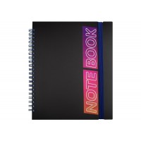 Блокнот пруж. бок. В5 60арк. кліт. пласт. з резинкою №O25948-01/Optima/(40)