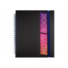 Блокнот пруж. бок. В5 60арк. кліт. пласт. з резинкою №O25948-01/Optima/(40)