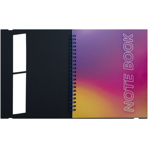 Блокнот пруж. бок. В5 60арк. кліт. пласт. з резинкою №O25948-01/Optima/(40)