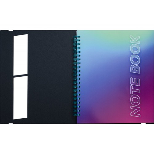 Блокнот пруж. бок. В5 60арк. кліт. пласт. з резинкою №O25948-04/Optima/(40)