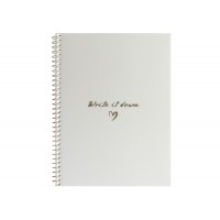 Блокнот пруж. бок. А5 60арк. кліт. пласт. перламутровий №O69165/Optima/(72)