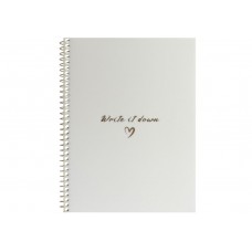 Блокнот пруж. бок. А5 60арк. кліт. пласт. перламутровий №O69165/Optima/(72)