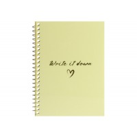 Блокнот пруж. бок. А6 60арк. кліт. пласт. лимонний №O69171/Optima/(60)