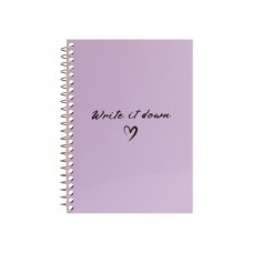 Блокнот пруж. бок. А6 60арк. кліт. пласт. бузковий №O69174/Optima/(60)