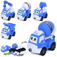 Конструктор на шурупах,будтехніка,14см,викрутка,ключ,4види,в кульку,14х11х8см №2021-2(88)